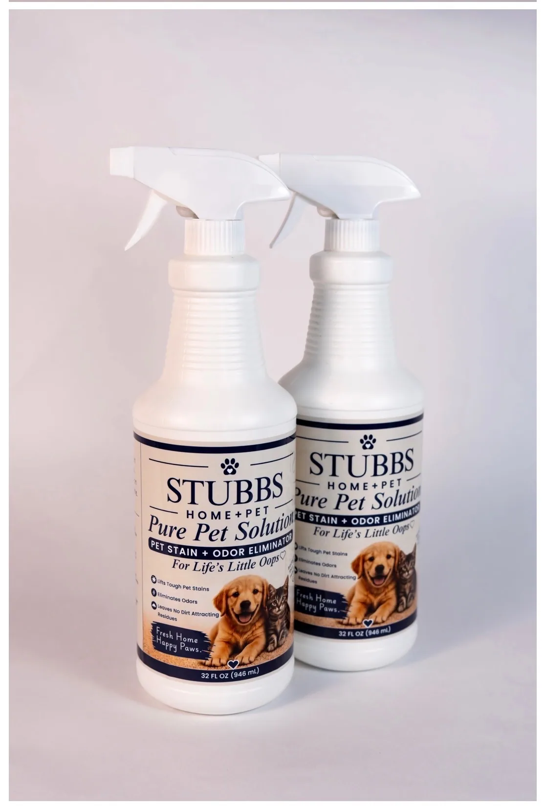 Two Stubbs Pure Pet Solution 32 oz spray bottles